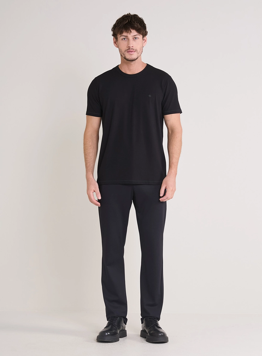 Camiseta Masculina New Slim Básica Preto