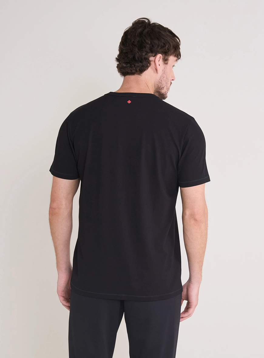 Camiseta Masculina New Slim Básica Preto