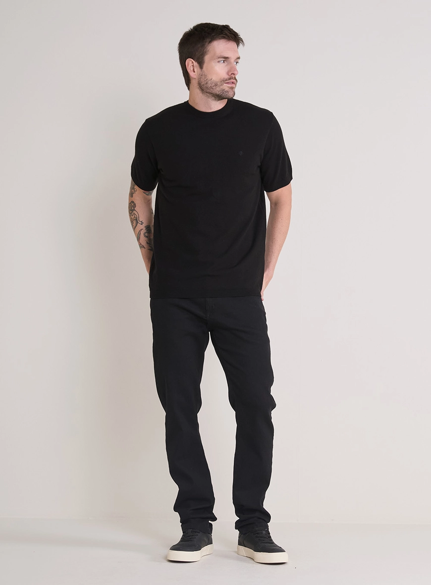 Camiseta Tricô Masculina New Box Preto