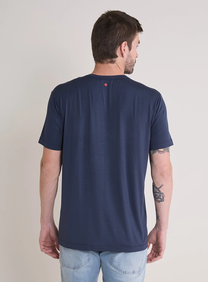 Camiseta Masculina Slim Azul