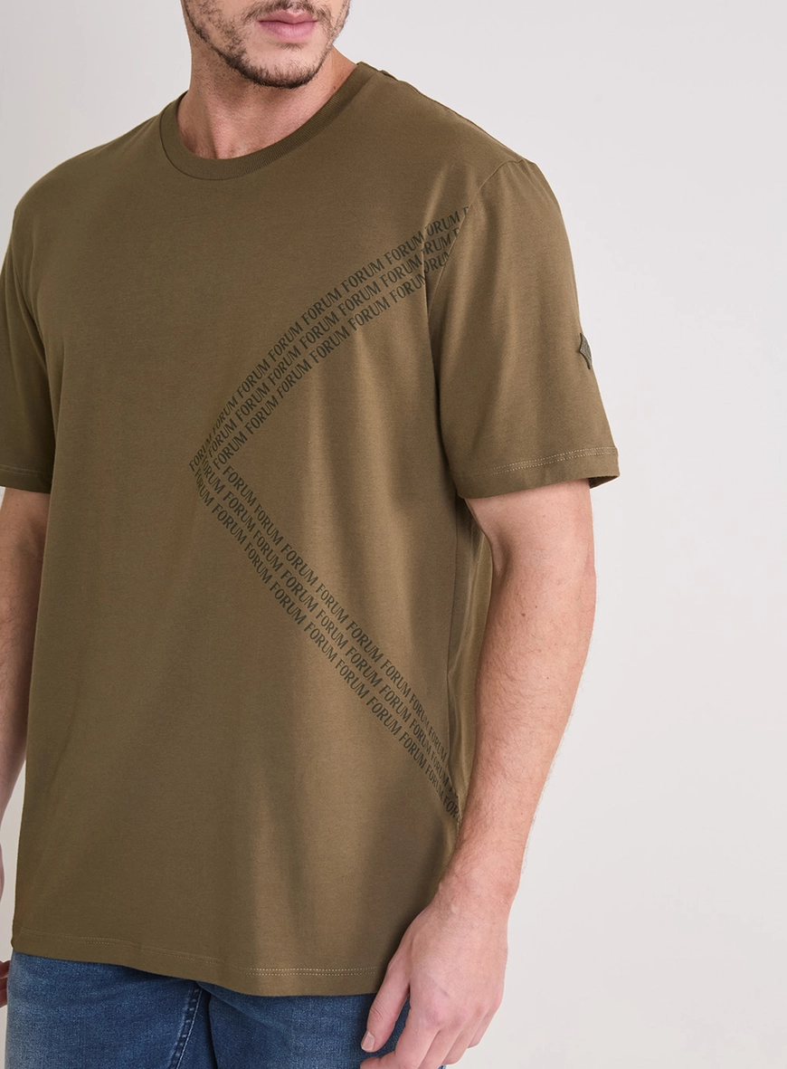 Camiseta Masculina New Box Com Detalhe Verde