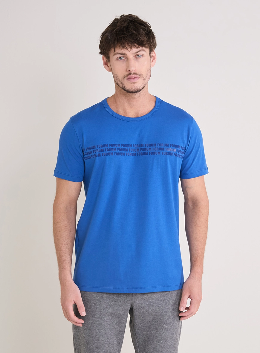 Camiseta Masculina New Slim Azul