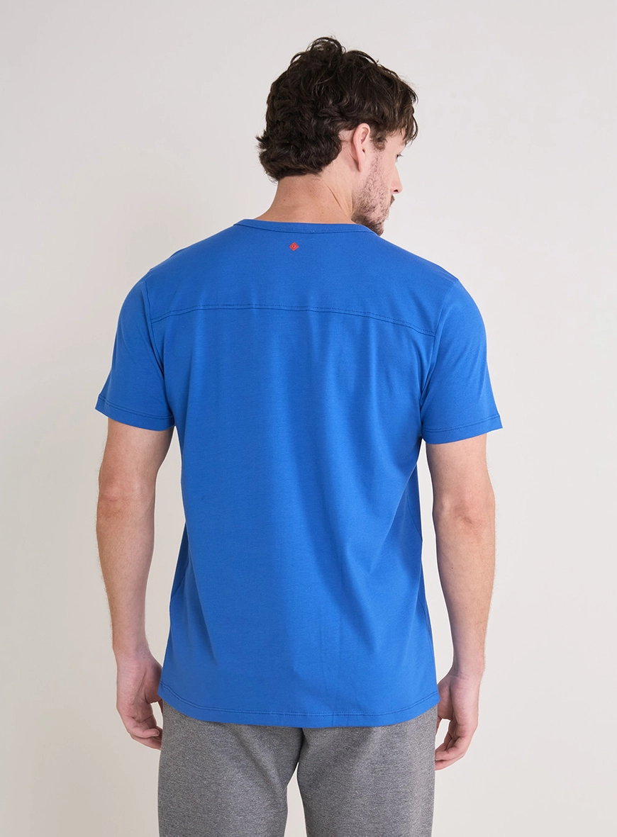 Camiseta Masculina New Slim Azul