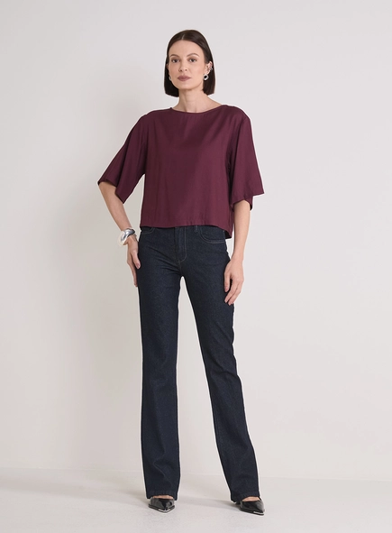 Blusa Solta Com Manga Ampla