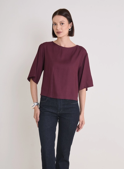 Blusa Solta Com Manga Ampla