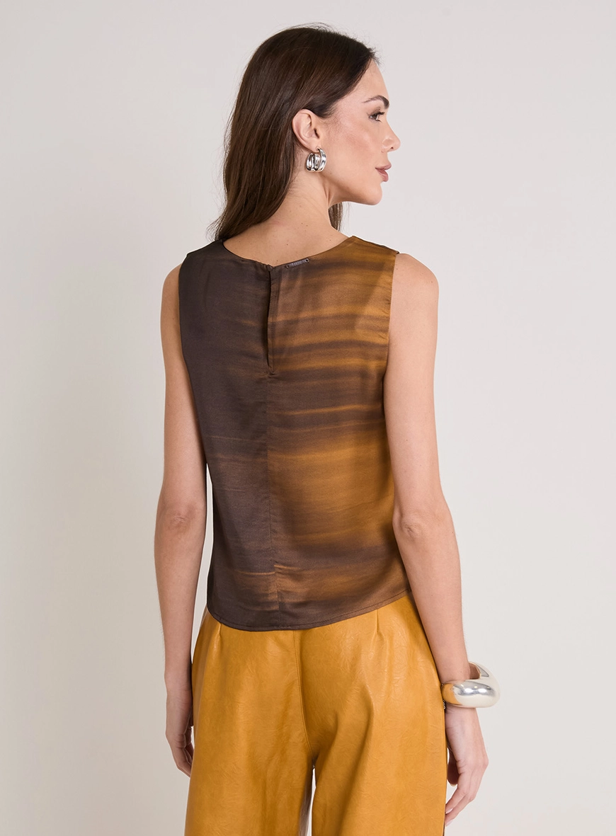 Blusa Solta Golden Gradient Estampadas