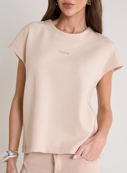 Blusa Solta Com Detalhe Canelado