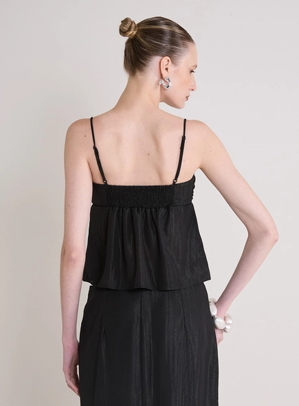 Blusa De Alça Com Lastex