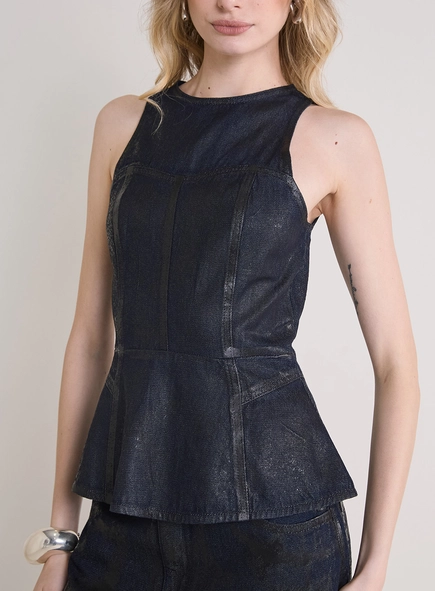 Blusa Jeans Estruturado