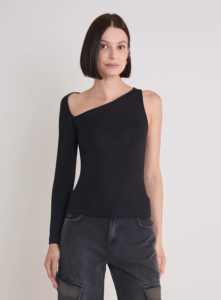 Blusa Justa Assimétrica Cut-out