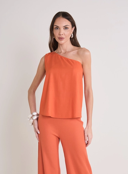 Blusa Ampla Um Ombro Só