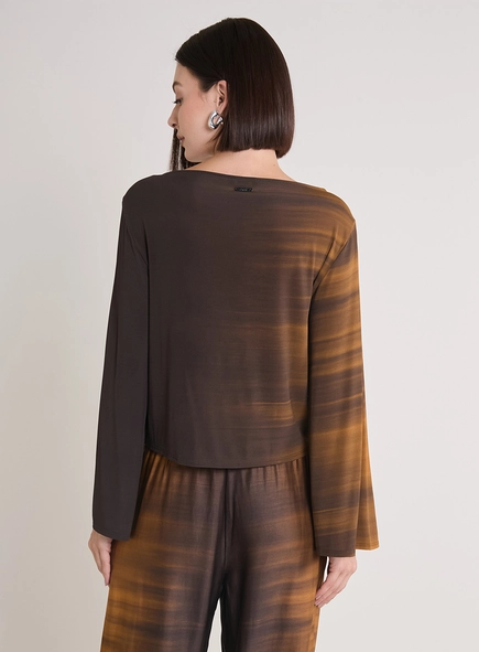 Blusa Solta Manga Longa Golden Gradient