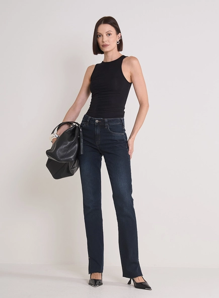 Regata Feminina Slim Com Drapeado