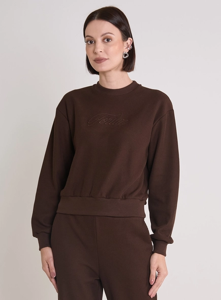 Blusão Amplo Feminino Com Bordado