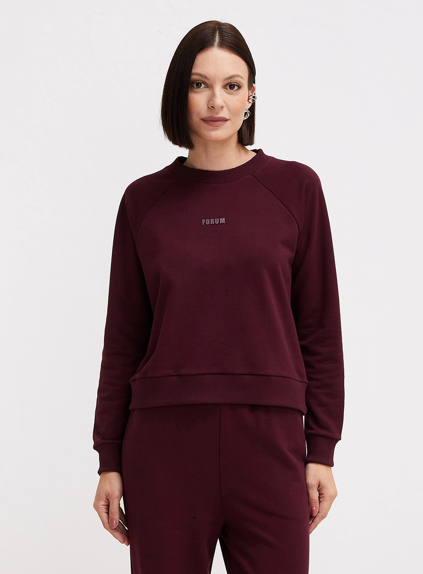 Blusão Moletom Básico Feminino Bordô 1