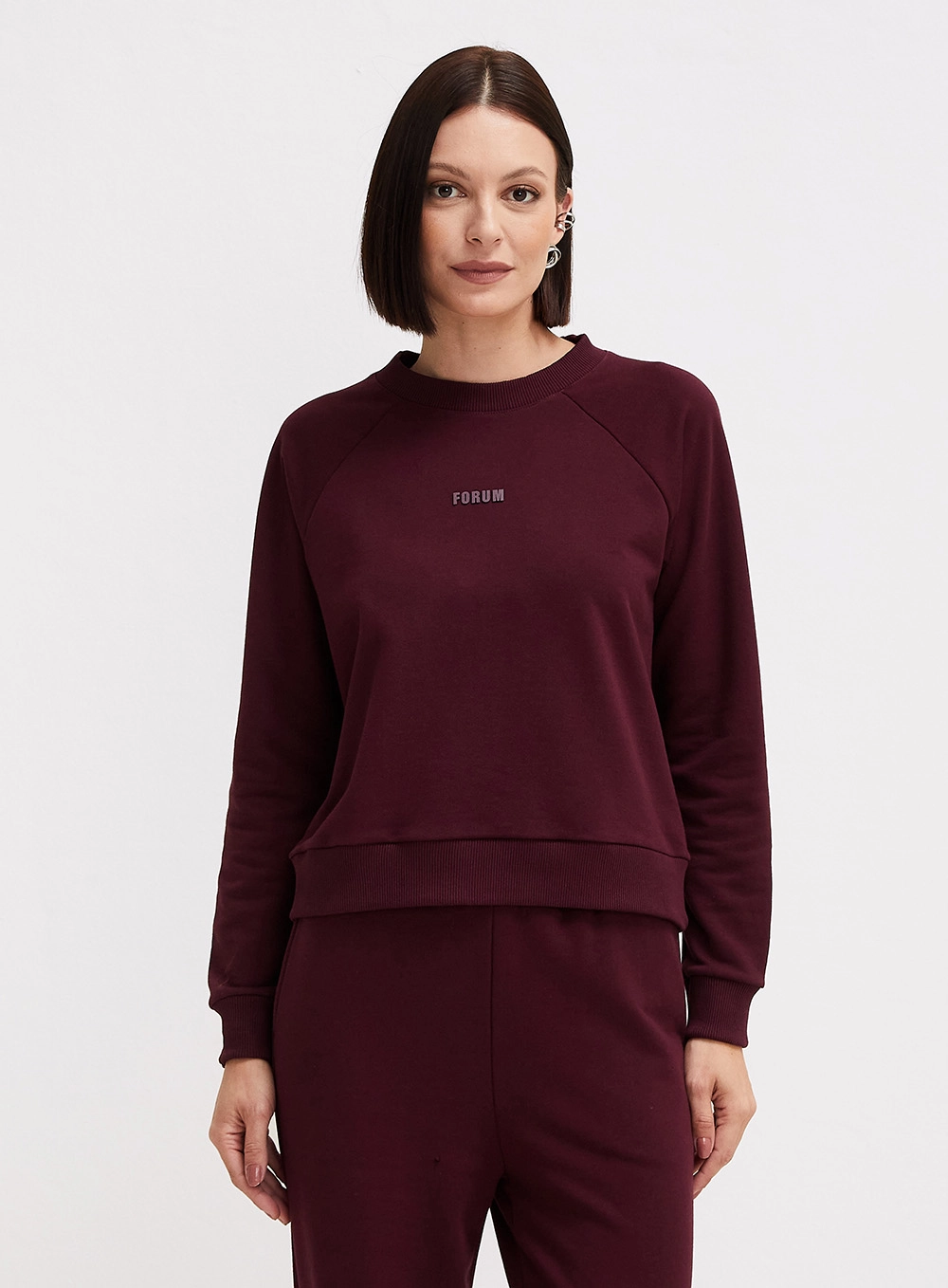 Blusão Moletom Básico Feminino Bordô 1