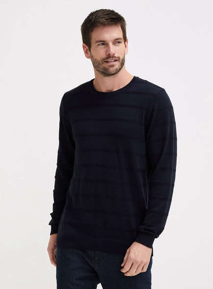 Blusão Masculino Tricô Jacquard