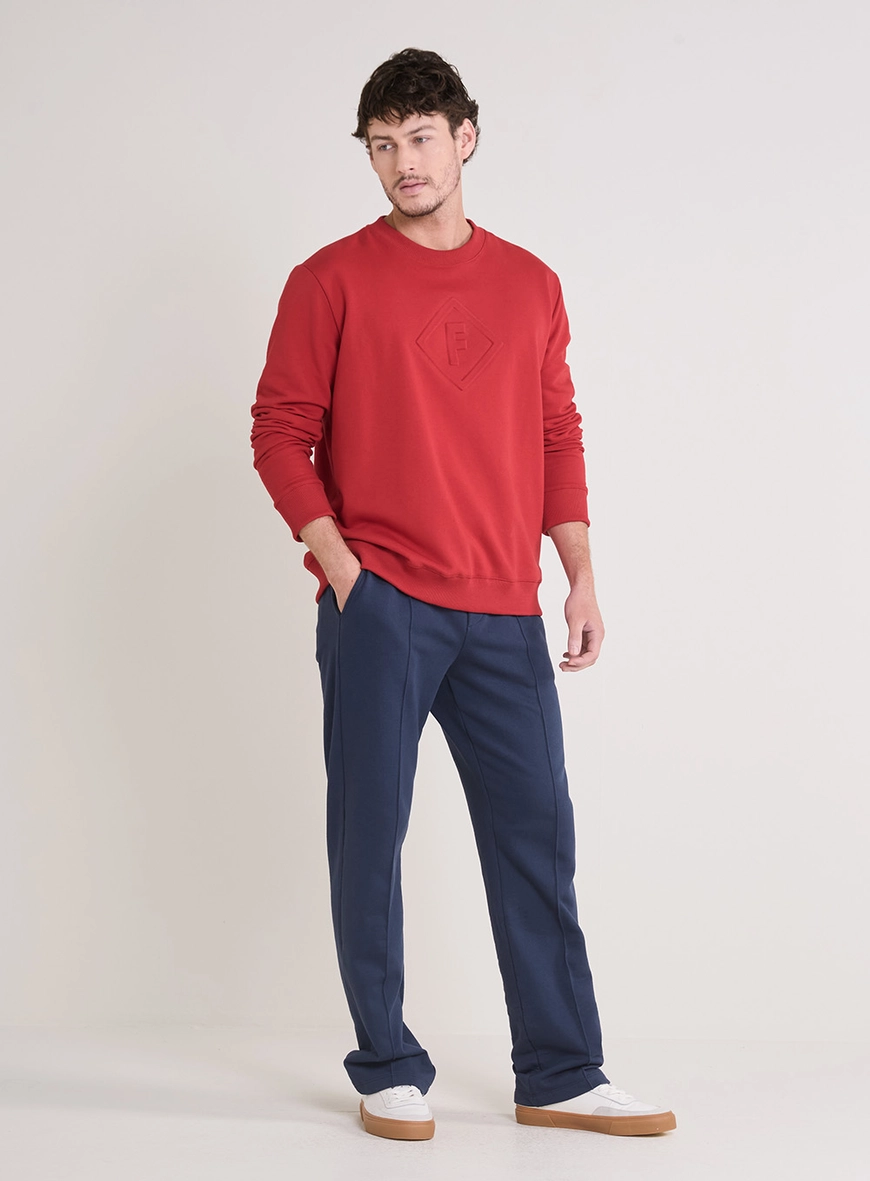 Blusão Moletom Masculino New Comfort Relevo 3d Vermelho
