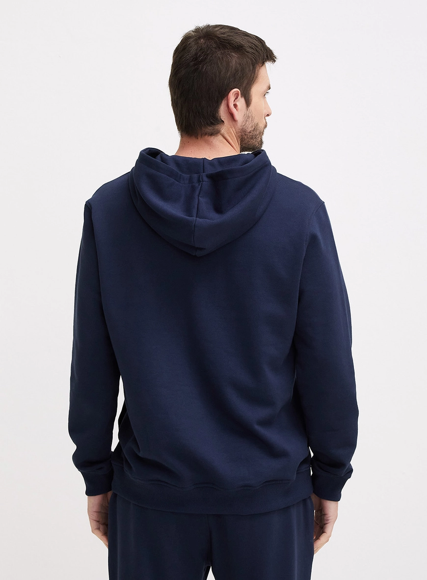 Blusão Moletom New Comfort Masculino Com Capuz Azul