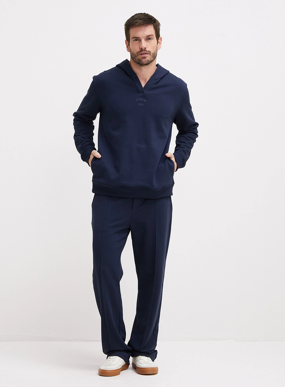 Blusão Moletom New Comfort Masculino Com Capuz Azul 4