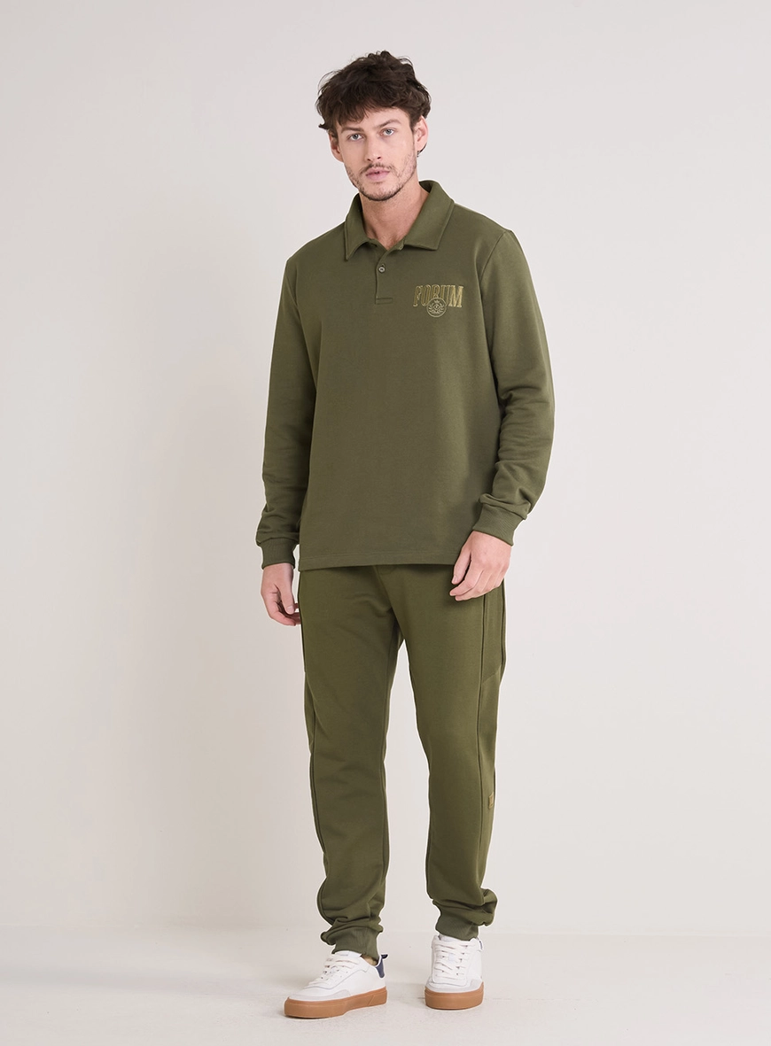 Blusão Moletom Polo Vintage Masculino New Comfort Verde