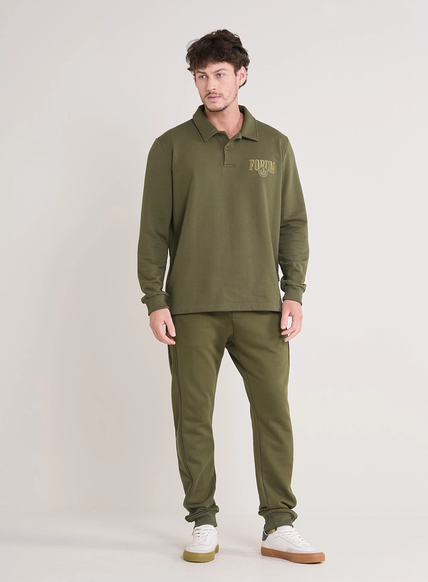 Blusão Moletom Polo Vintage Masculino New Comfort Verde
