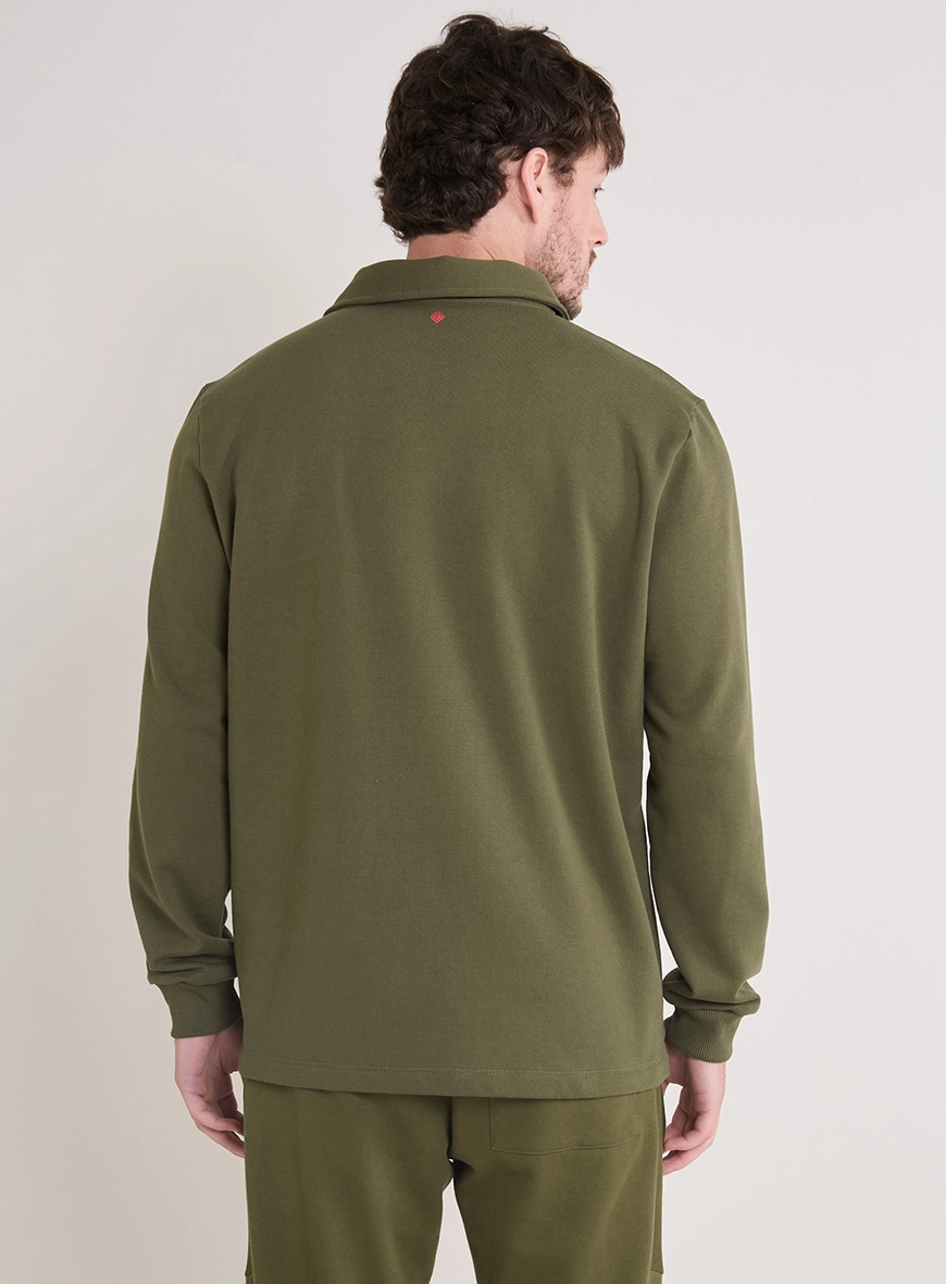 Blusão Moletom Polo Vintage Masculino New Comfort Verde