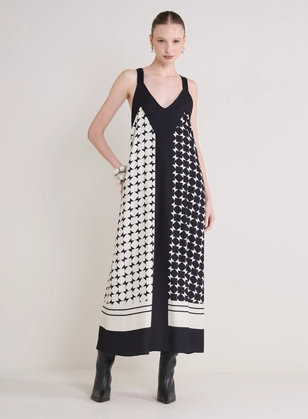 Vestido Longo Solto Estampado