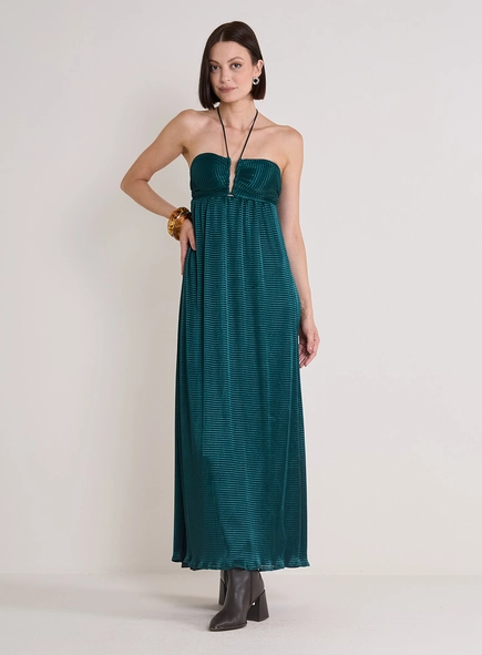 Vestido Longo Texturizado