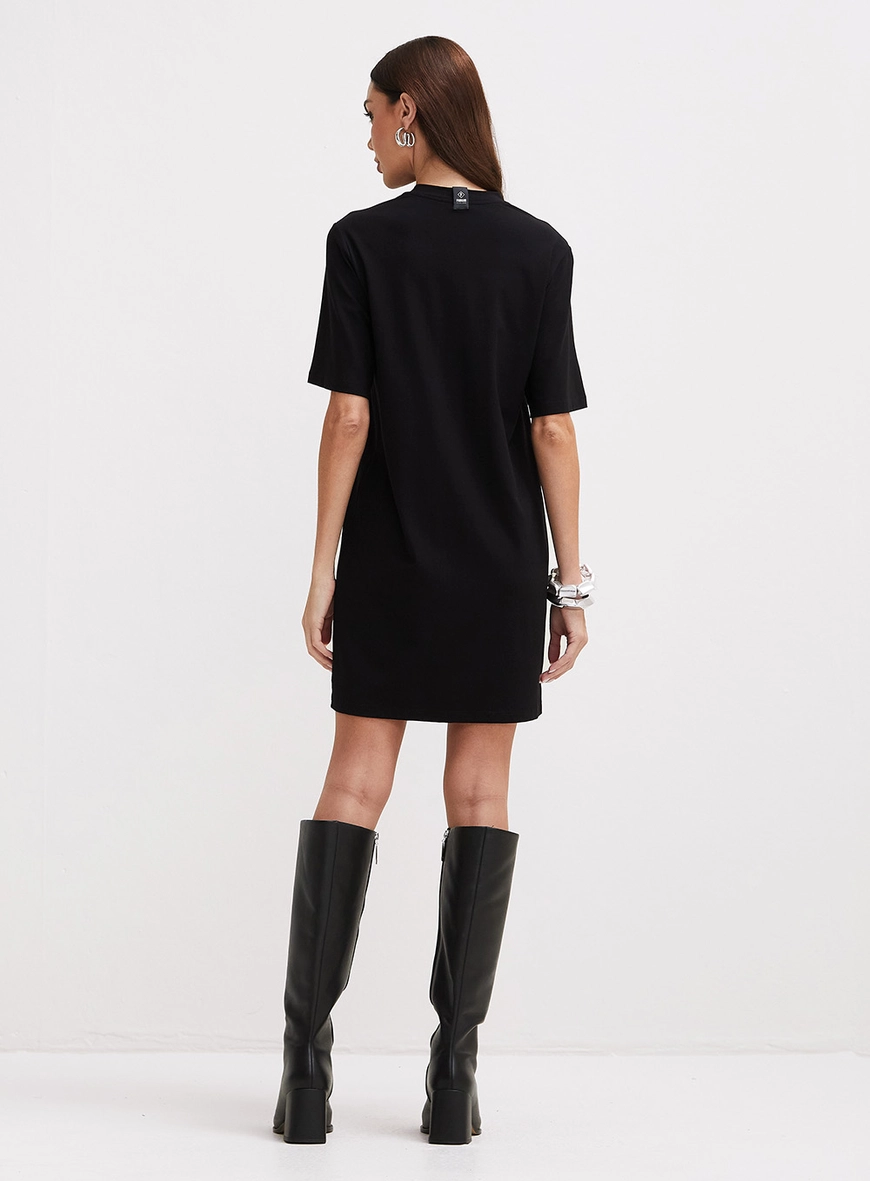 Vestido Curto T-dress Oversized Preto