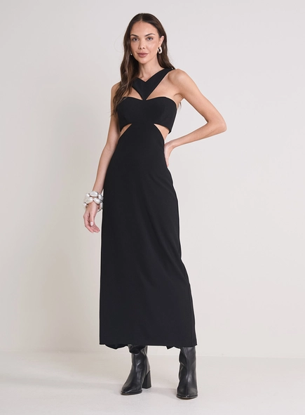 Vestido Midi Com Detalhes