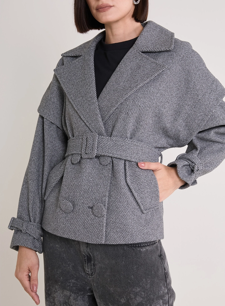 Casaco Cropped Feminino CINZA