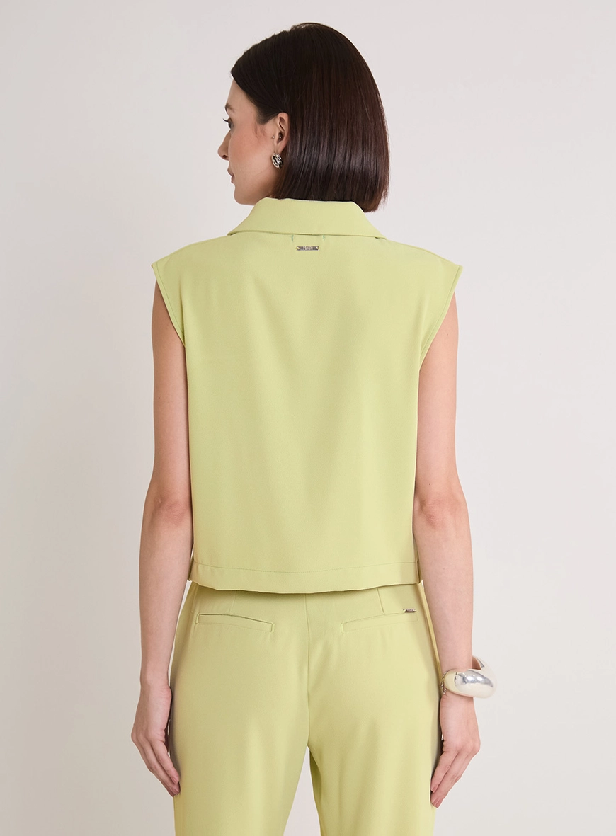 Colete Alfaiataria Reto Feminino Verde