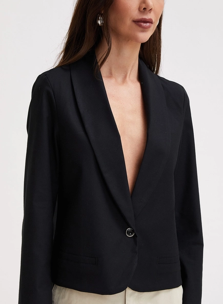 Blazer Feminino De Alfaiataria Reto