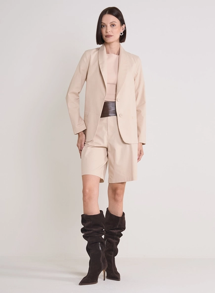 Blazer Feminino Alfaiataria Reto