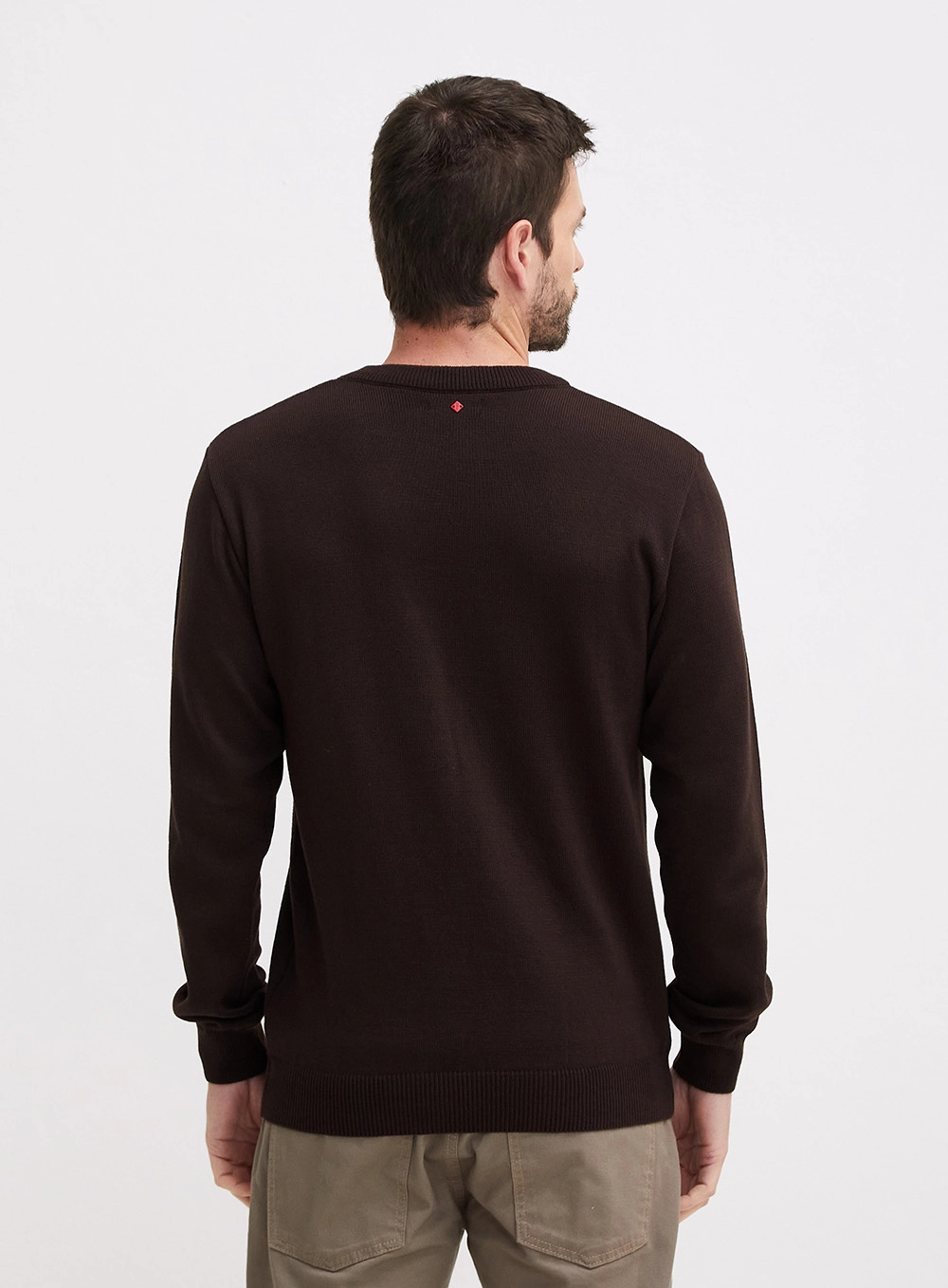 Suéter Tricô Masculino Fifties Marrom 3