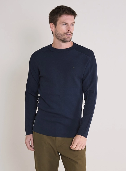Suéter Tricô Masculino Raglan