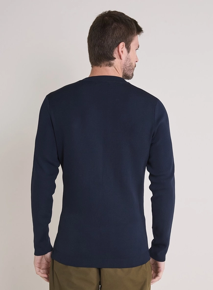 Suéter Tricô Masculino Raglan