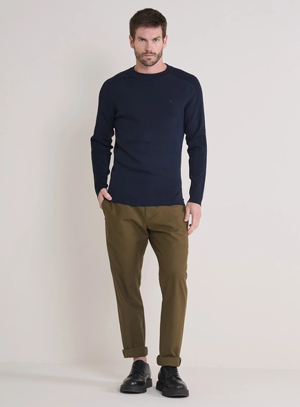 Suéter Tricô Masculino Raglan