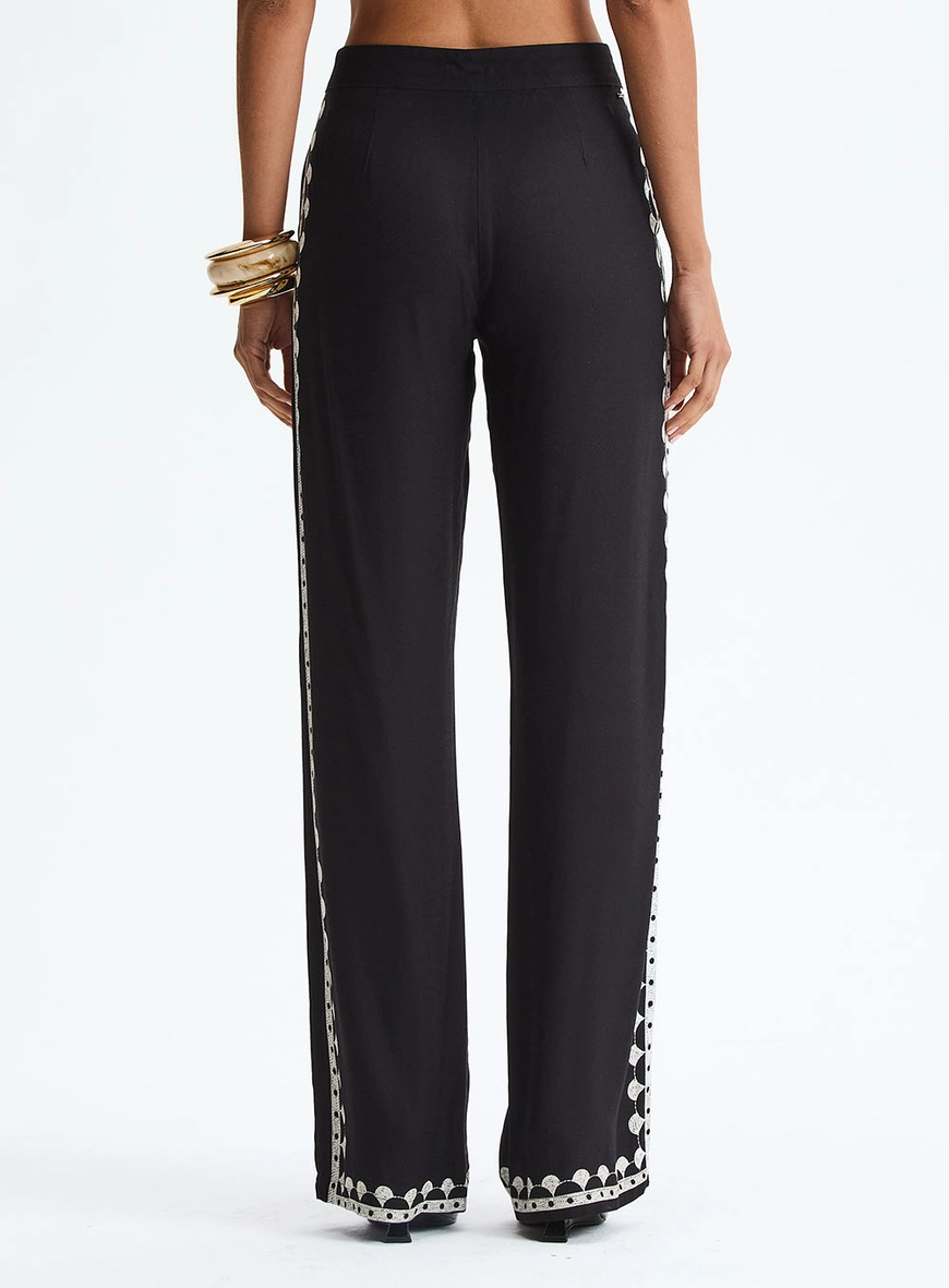 Calça Alfaiataria Reta Estampada Estampados 4