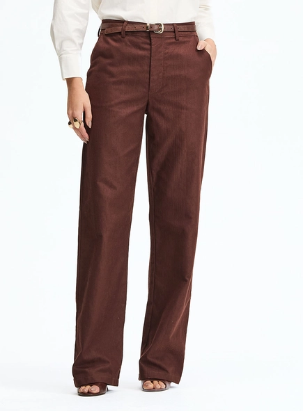 Calça Jacquard Alfaiataria Reta