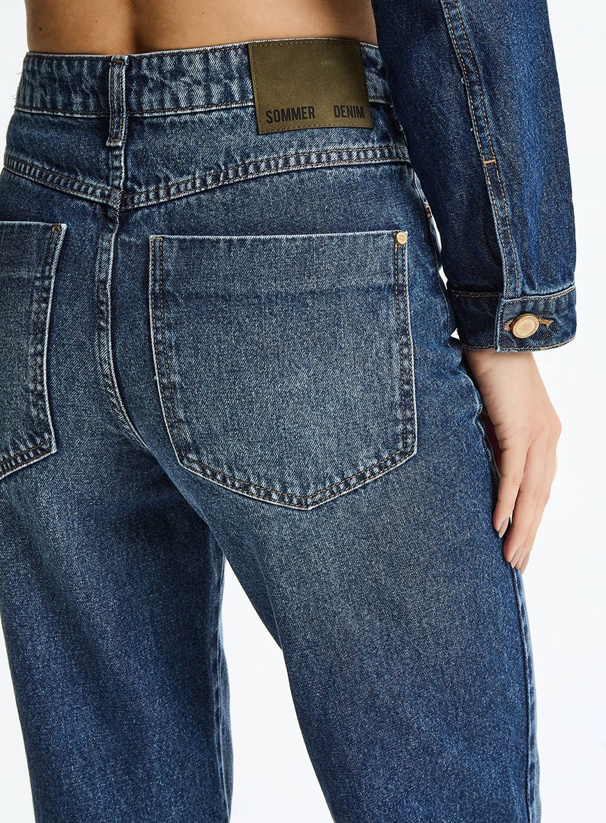Calça Jeans Flare Cintura Média Índigo 3