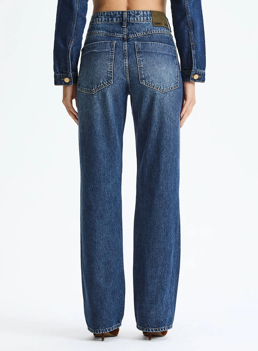 Calça Jeans Flare Cintura Média Índigo 4
