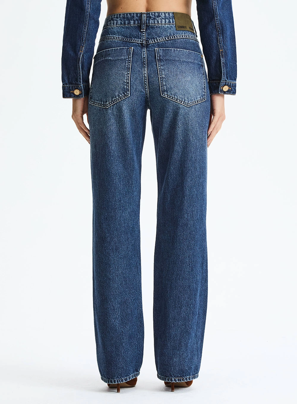 Calça Jeans Flare Cintura Média Índigo 4
