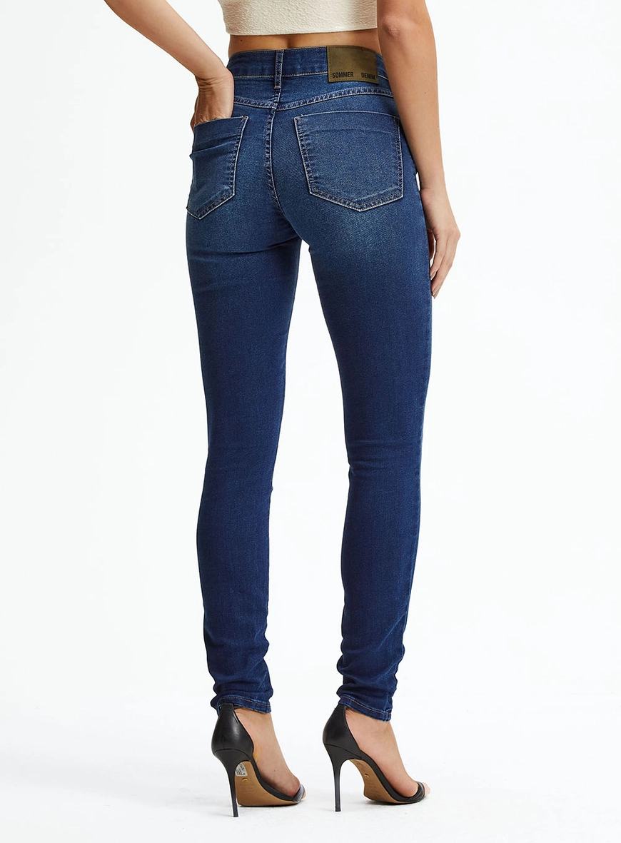 Calça Jeans Skinny Cintura Alta Índigo 4
