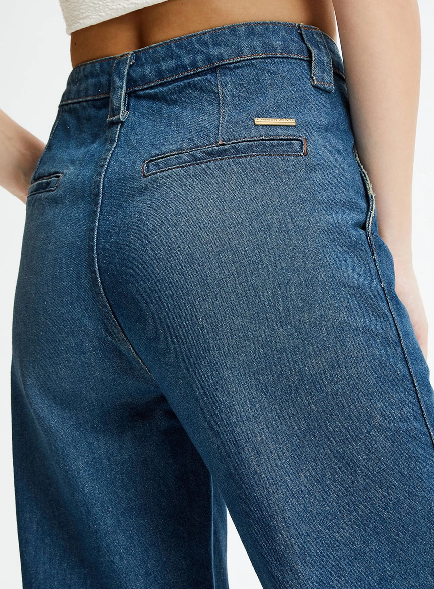 Calça Jeans Feminina Baggy Índigo 3