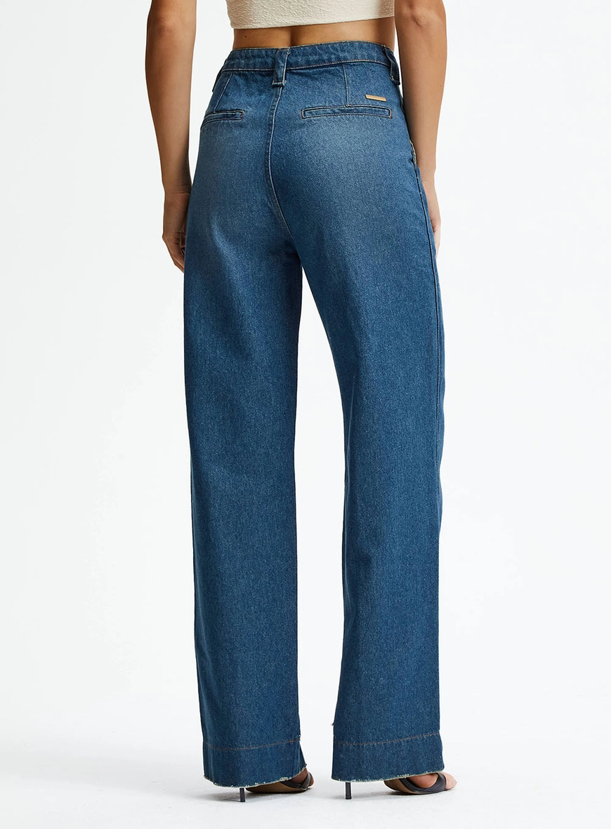 Calça Jeans Feminina Baggy Índigo 4
