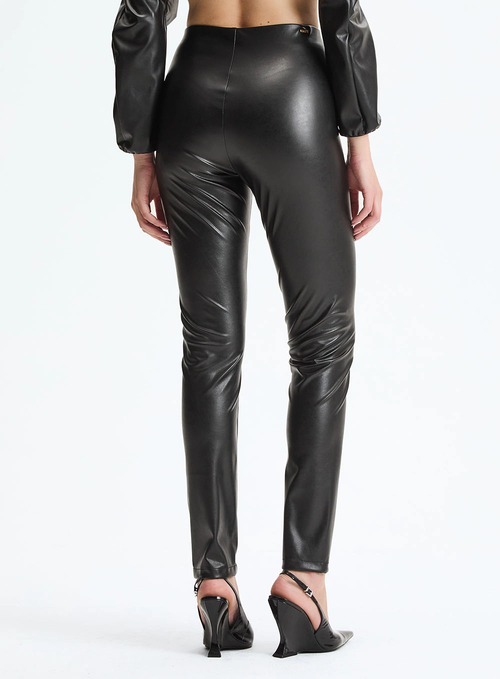 Calça Legging Em Pu Preto 4