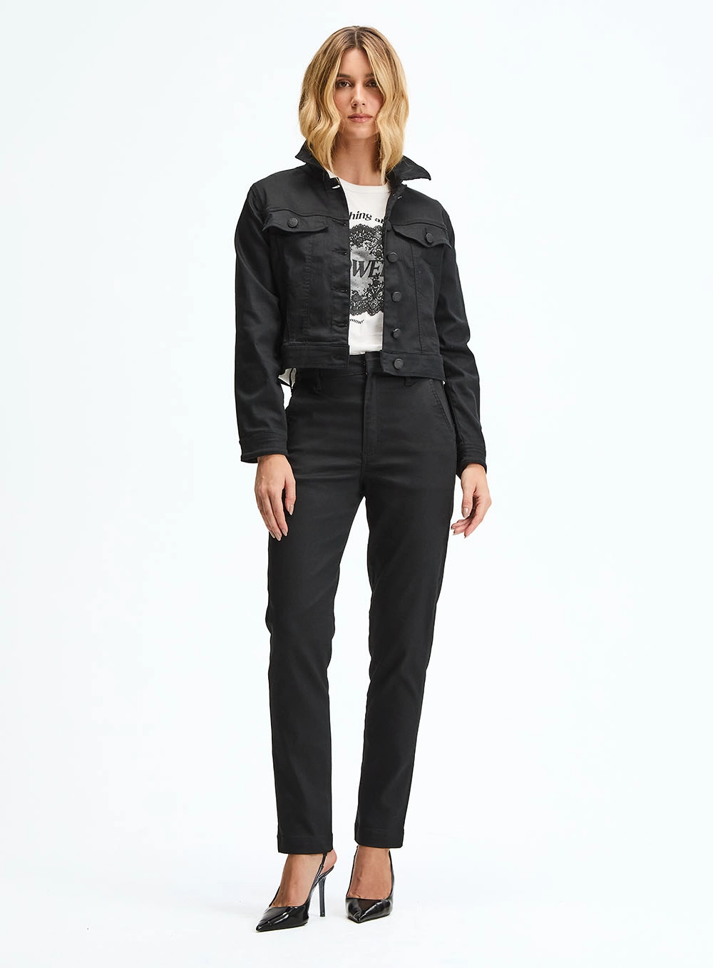 Calça De Sarja Alfaiataria Preto 1
