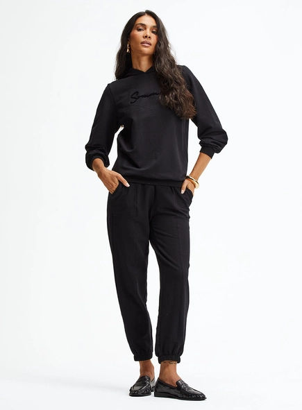 Calça Moletom Jogging Cós Com Elástico